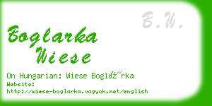 boglarka wiese business card